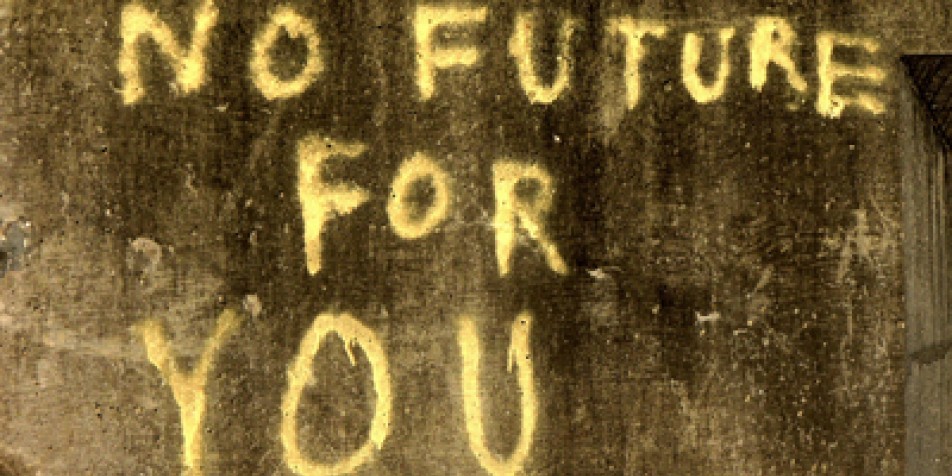 Photo of graffiti saying "no future for you."